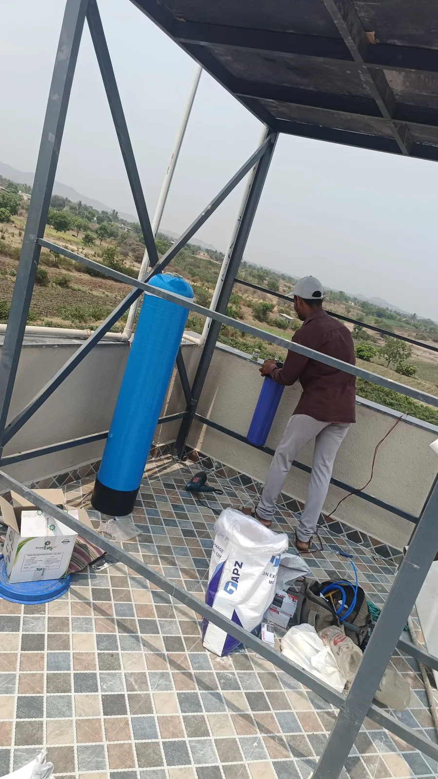 On-site plant work